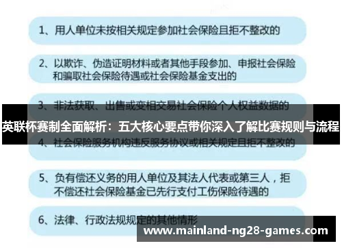 英联杯赛制全面解析：五大核心要点带你深入了解比赛规则与流程