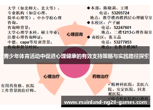 青少年体育活动中促进心理健康的有效支持策略与实践路径探索